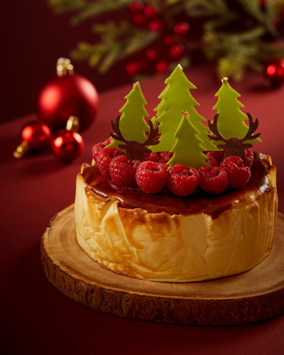 Raspberry Basque Cheesecake