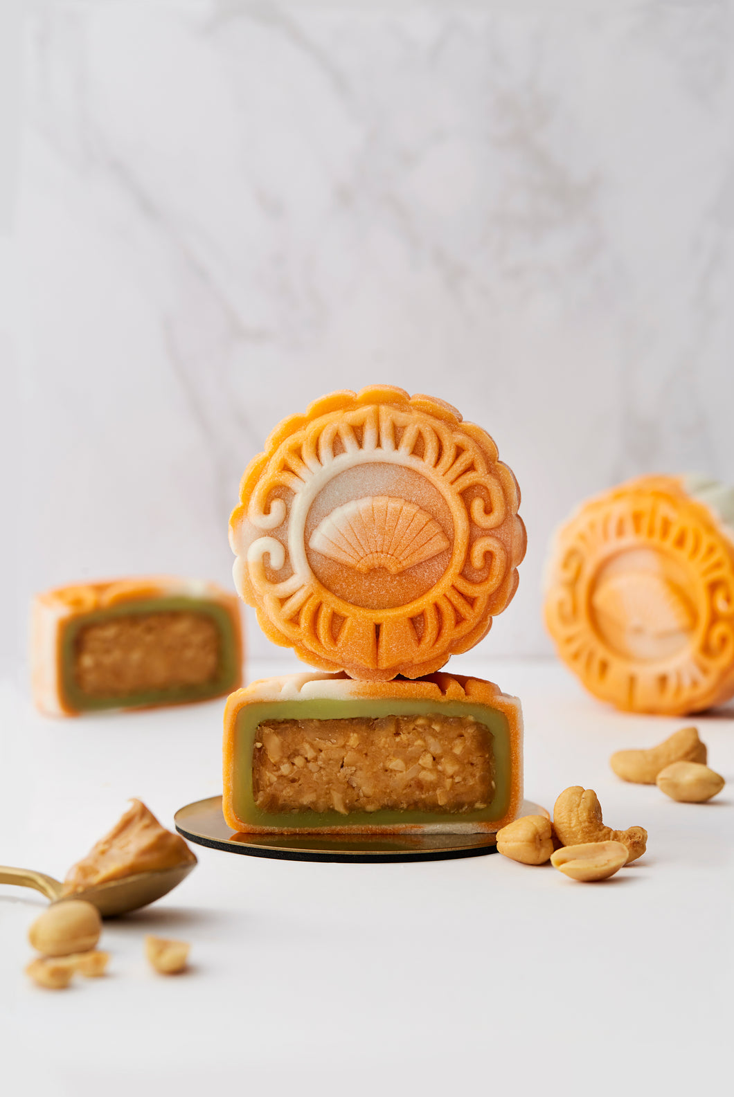 Snowskin Mooncake - Assorted Nuts & Pandan Lotus Paste